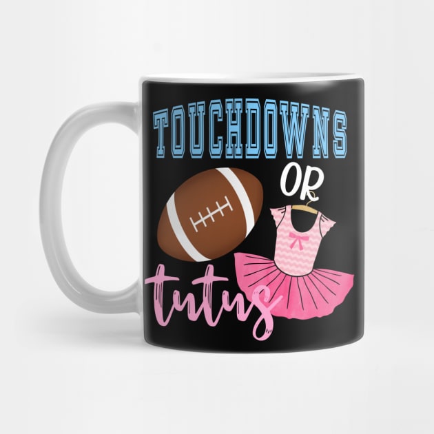 Touchdowns or Tutus Pregnancy Gender Reveal Gift by JPDesigns